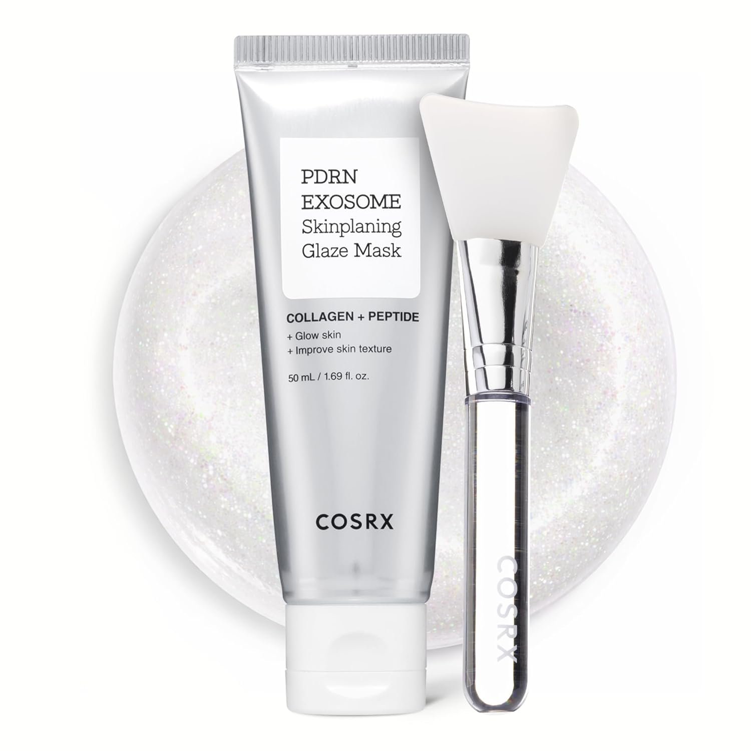 COSRX PDRN EXOSOME Glaze Wrapping Mask with SALMON DNA PDRN, Instant Glow, Easy Peel-Off Overnight Mask for Glass Skin, Firmness, Elasticity & Skin Texture Care,1.69 fl. Oz, Korean Skin Care