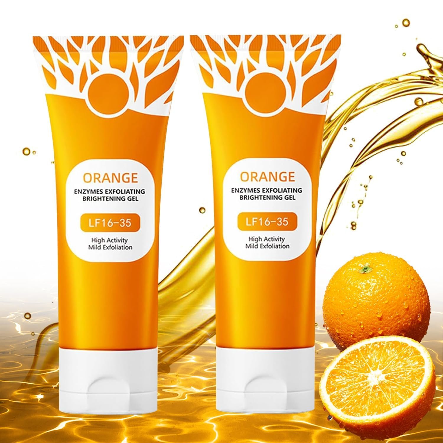 Orange Exfoliating Gel, 2026 Exfoliating Cleansing Gel Scrub, Pore Orange Peeling Scrub, Deep Clean Pores, Remove Blackheads & Moisturize Skin, All Types Skin