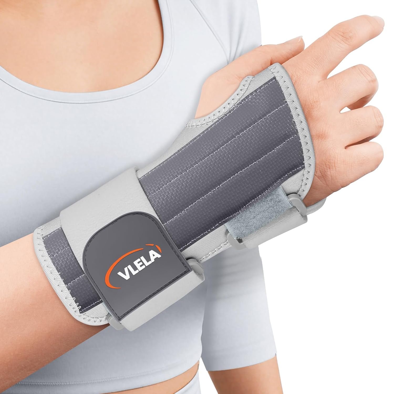 Carpal Tunnel Wrist Brace Night Support, Right Hand All Day Comfort, 2 Adjustable Straps & 6 Splints for Stable Wrist Pain Relief, Small