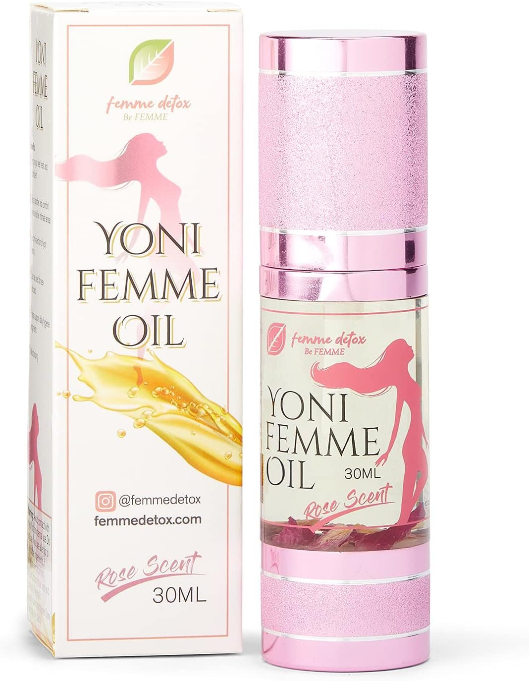 Yoni Oil, All Natural Oil Moisturizer, Naturally Scented Body Oils For Women, Essential Oil Blends Essential Body Oil Spray Feminine Hygiene – 30ML Rose Oil
