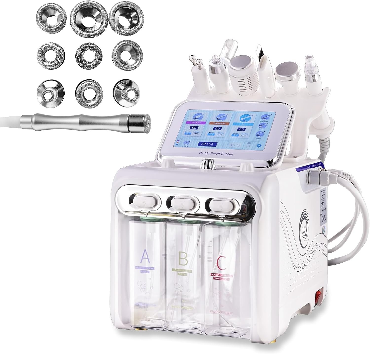 Hydrogen Oxygen 7 in1 Diamond Microdermabrasion Machine，Facial Peeling Skin Care for Salon Personal Home Use