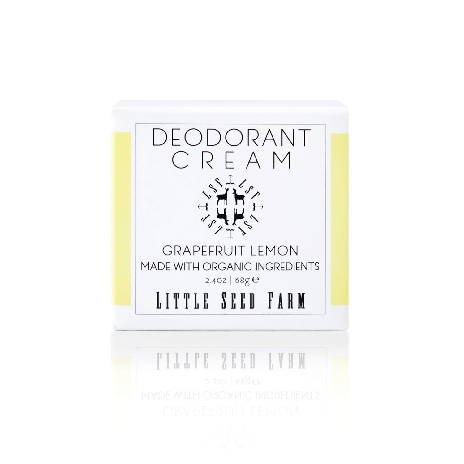 Little Seed Farm All Natural Deodorant Cream – Grapefruit Lemon – Aluminum Free Deodorant for Women or Men, Net Wt. 2.4oz | 68g