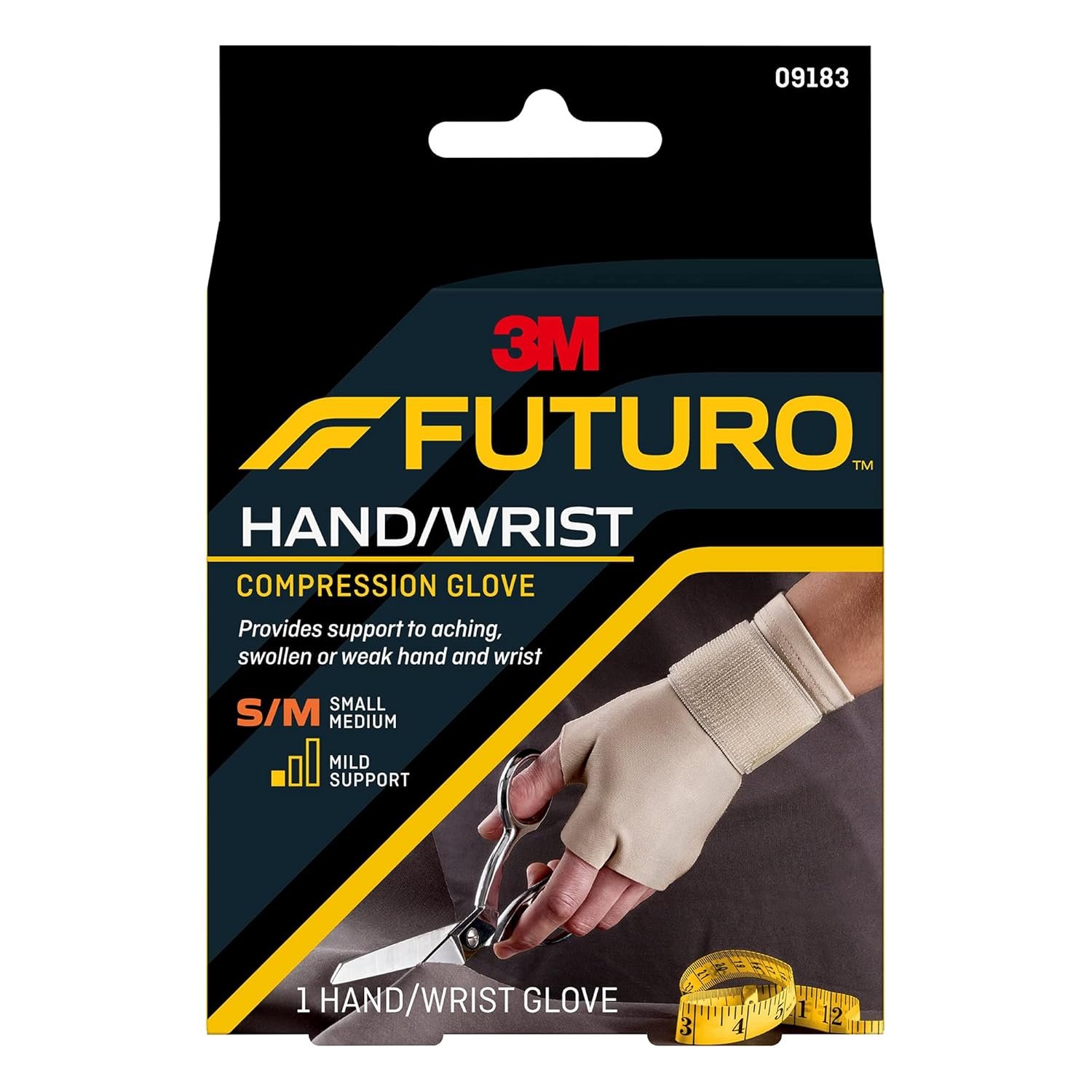 FUTURO Energizing Support Glove Hand Mild Support S-M 1 Each (Pack of 2)