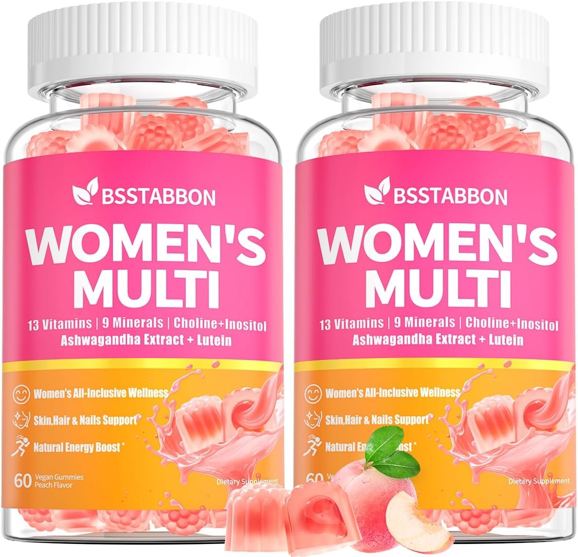 Organic Women’s Multivitamin Gummies: Vegan Vitamin Supplement with Iron B12 D3 Biotin Magnesium Plus Ashwagandha for Hair Skin Health Boost Energy – Sugar Free Methylated Gummy(120Count)