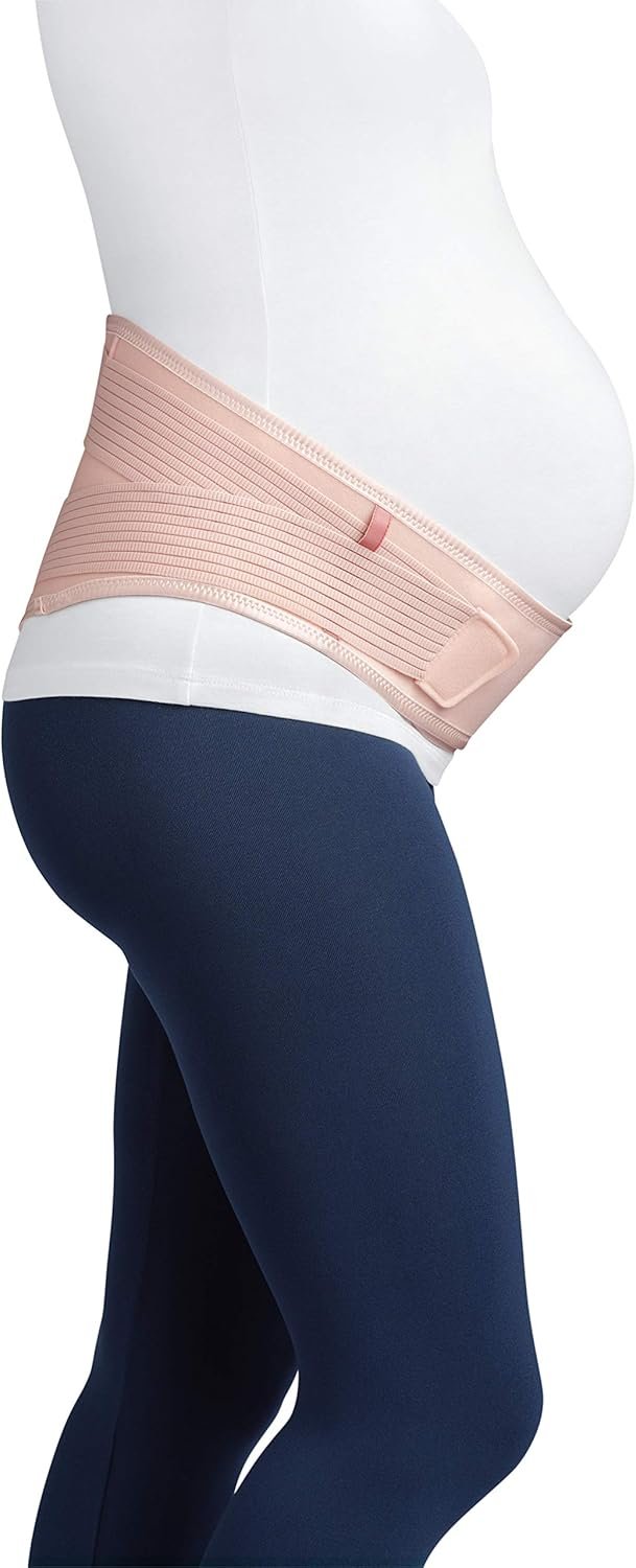JOBST Maternity Support Belt, Adjustable Abdominal and Back Pregnancy Support, Rose, X-Large