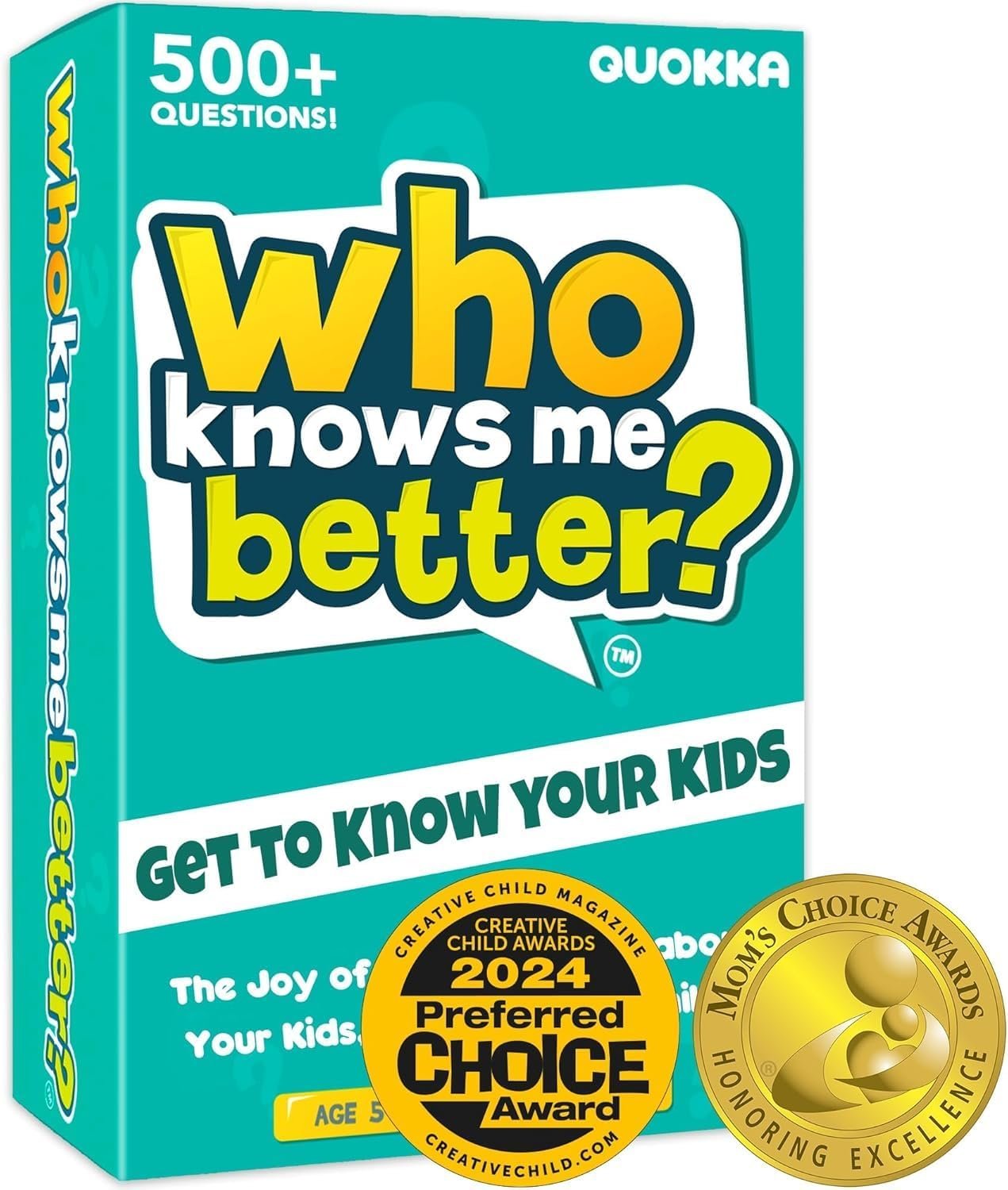 Family Board Games for Kids and Adults – Trivia Card Games for Kids 8-12 and Adults – Who Knows Me Better for Family Game Night – 500+ Facts Questions from Ages 6-8 — Fun Travel Car Activities for 5+