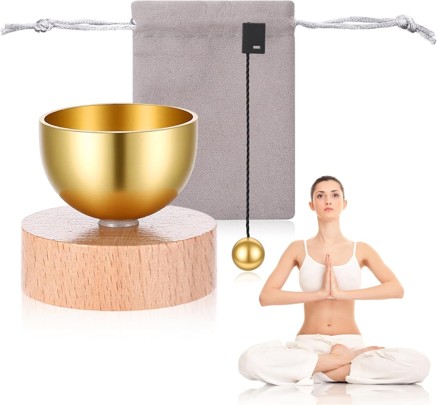 MIni Singing Bowl Set, Meditation Sound Bowl with Bag for Yoga, Meditation Relaxation, Mindfulness,Chakra Energy Healing, Self-Regulation, Stress Relief, Spiritual Gifts