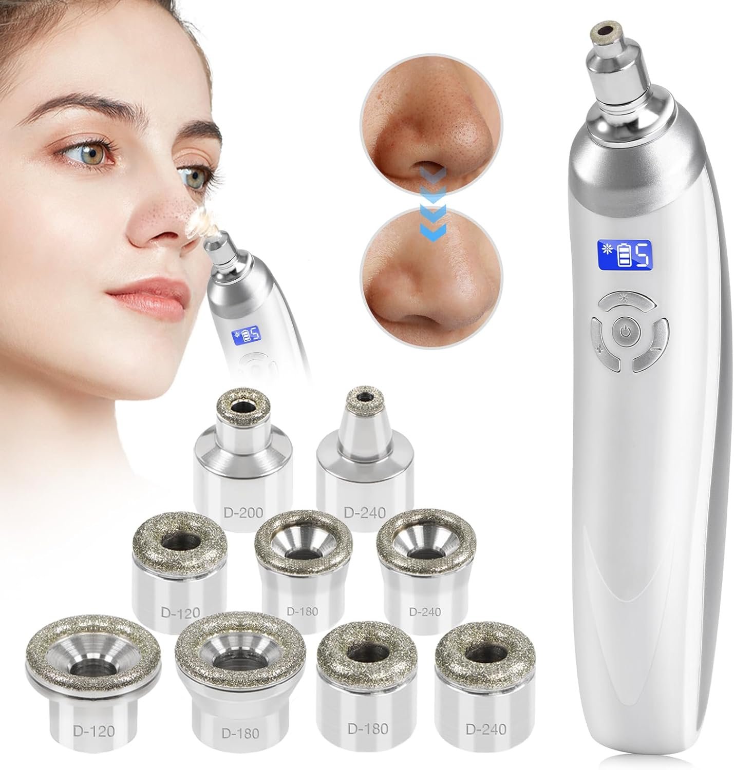 Upgraded Diamond Micro-Dermabrasion Facial Machine, Professional Facial Deep Cleasing Tool, Home Use Facial Skin Care Equipment
