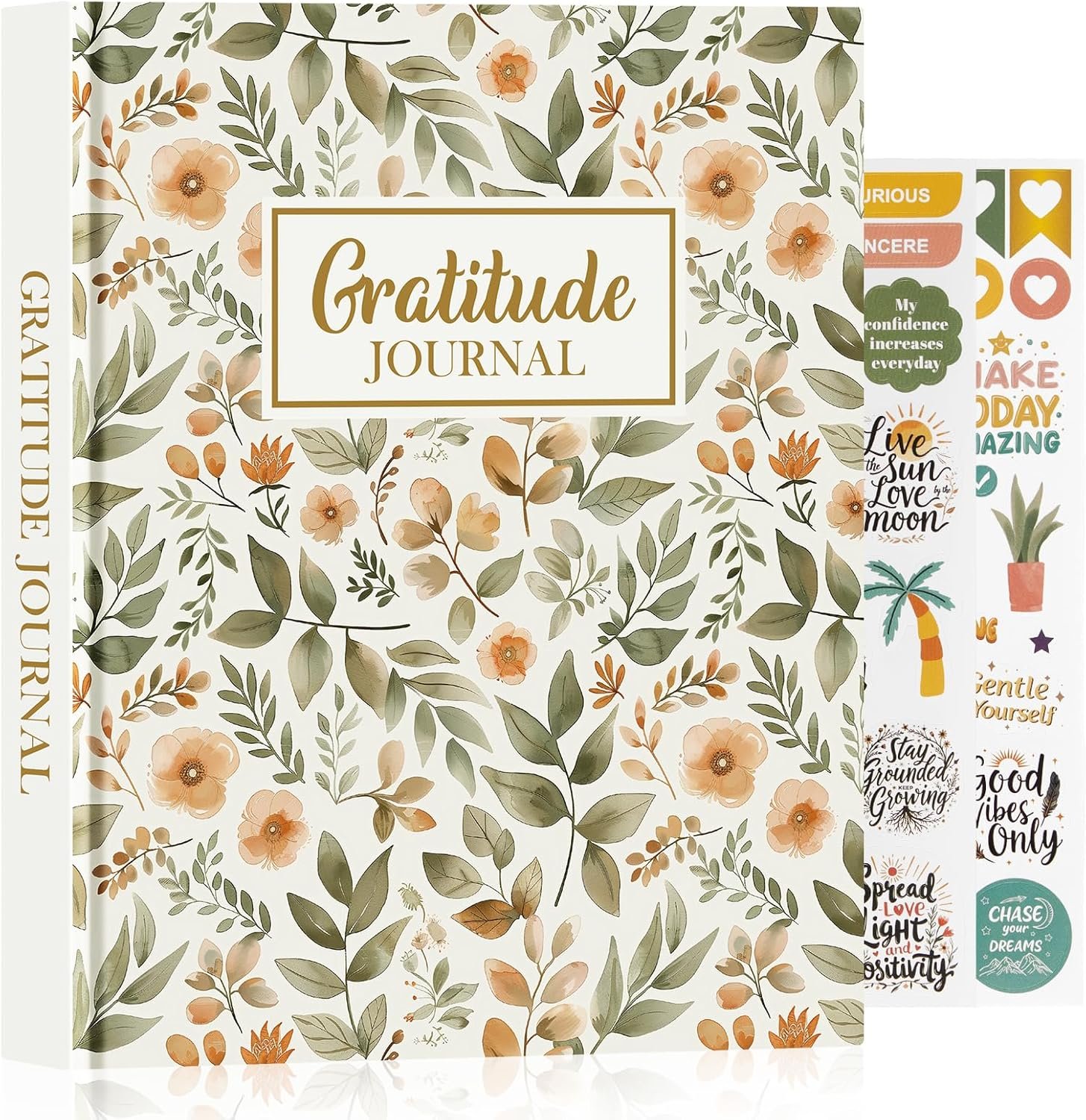 Lanpn Daily Gratitude Journal for Woman Men, The 5 Minute Gratitude Diary with Prompts, Leather Mindfulness Affirmation Planner, Mental Health Guided Notebook Better Every Day Reflection, 156 Page