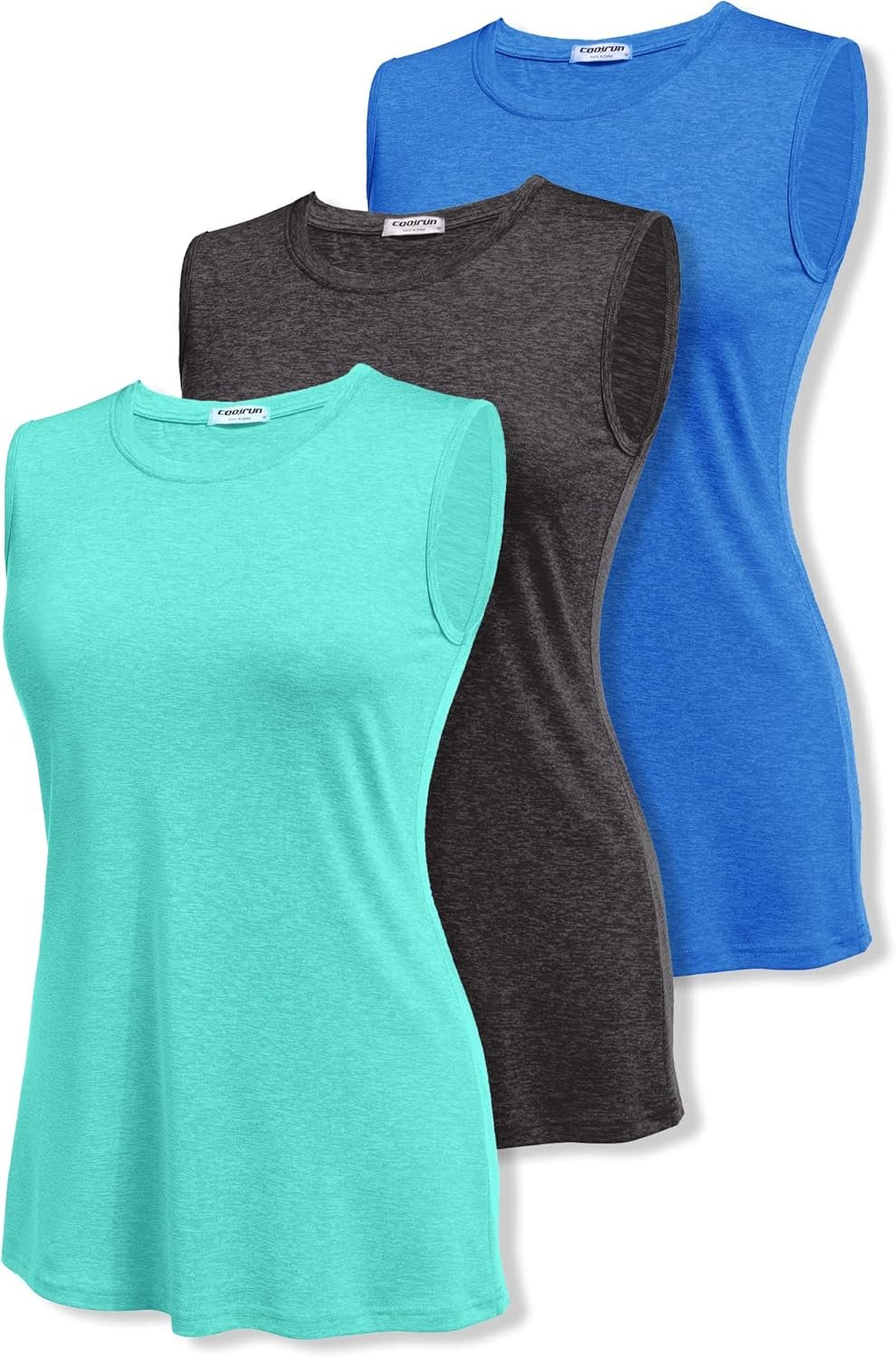 COOrun Women’s Sleeveless Athletic Yoga Tank Tops Pack of 3