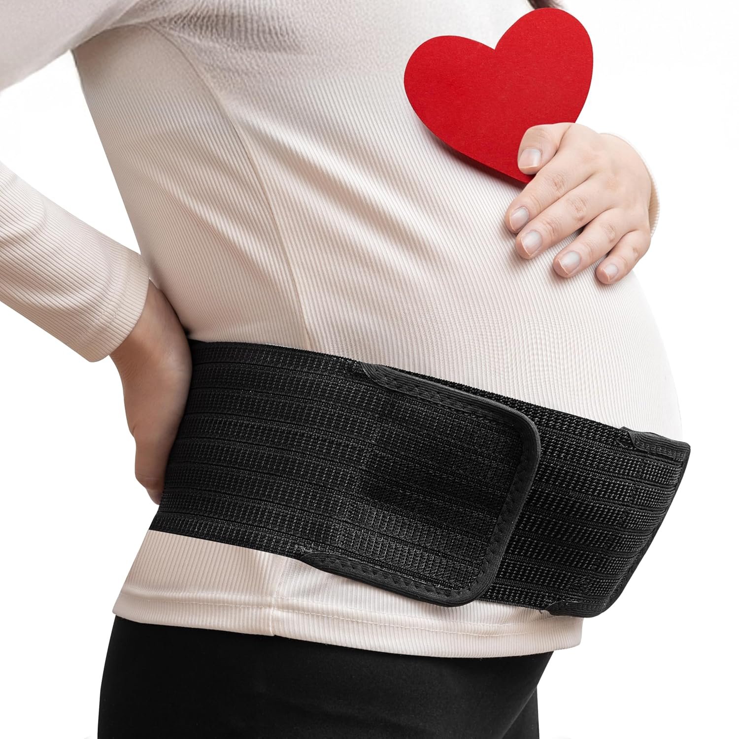 HAB Smart 3 in 1 Pregnancy Support Belt – Compression Belly Bands for Pregnant Women, Maternity Support Belt for Back/Pelvic/Hip Pain, Ultimate Comfort in Pregnancy (Black, XL-3XL)